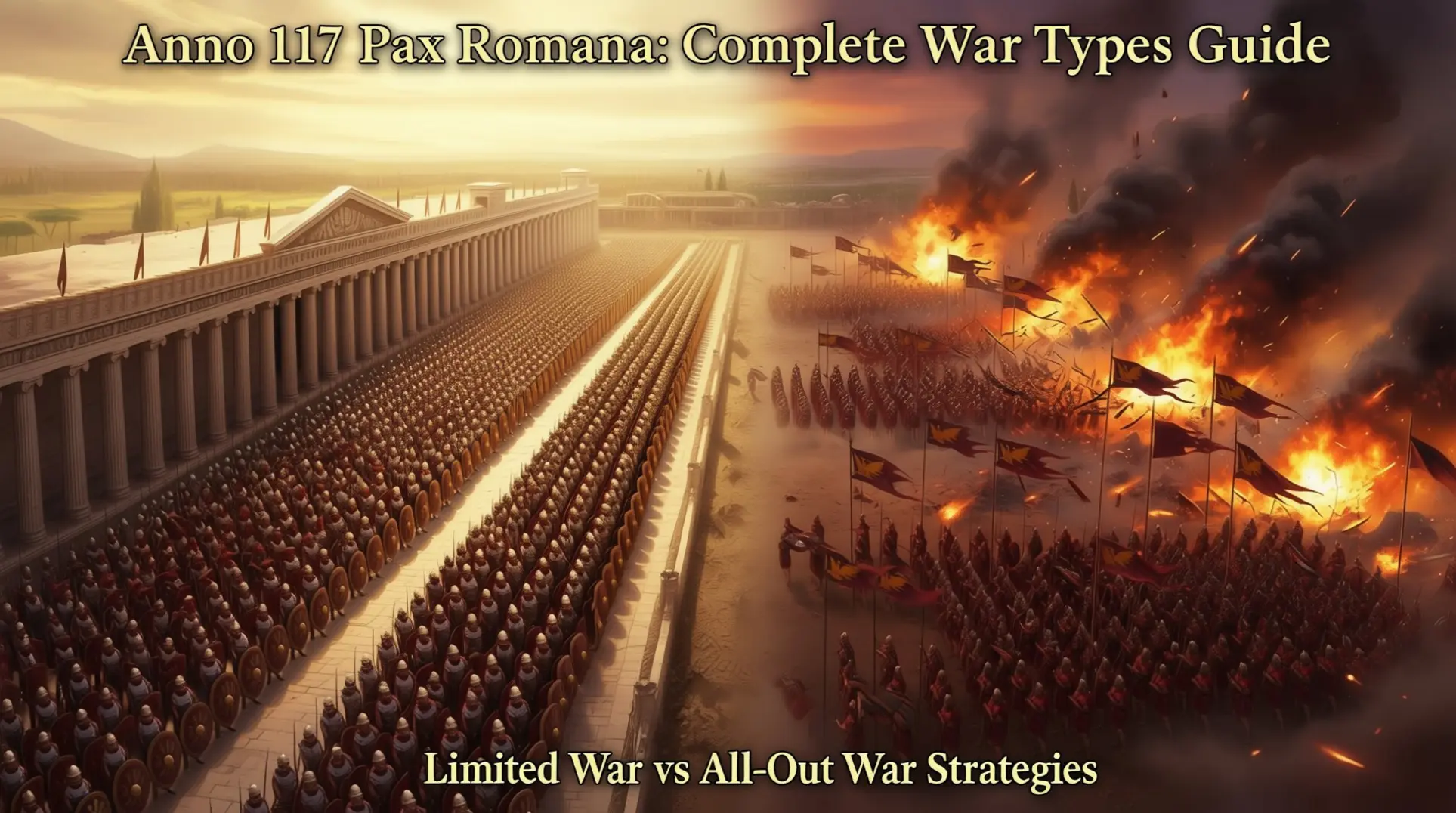 Anno 117 Pax Romana: Complete War Types Guide - Limited War vs All-Out War Strategies